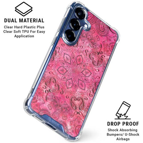 Pink Zen Ginseng Galaxy S25 Clear Case